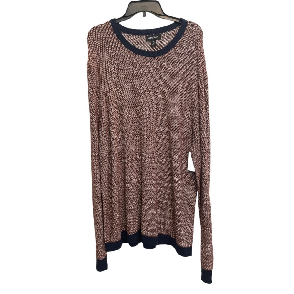 𝅺NORDSTROM black and orange marble knit sweater